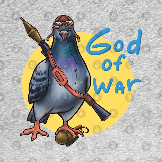 God of war,a dove with a weapon by IrynaPas